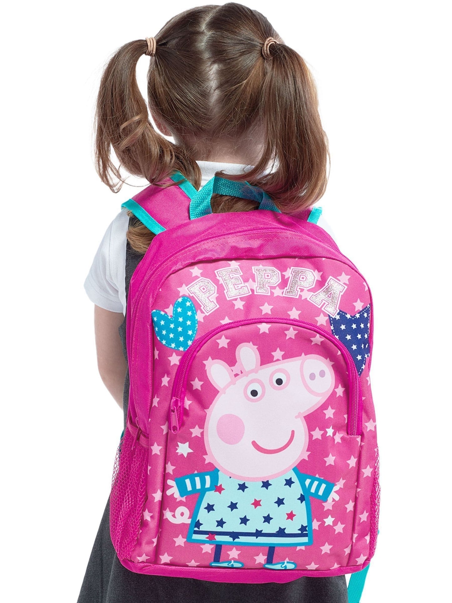 Character Pink Stars and Hearts Peppa Pig Backpack image 1