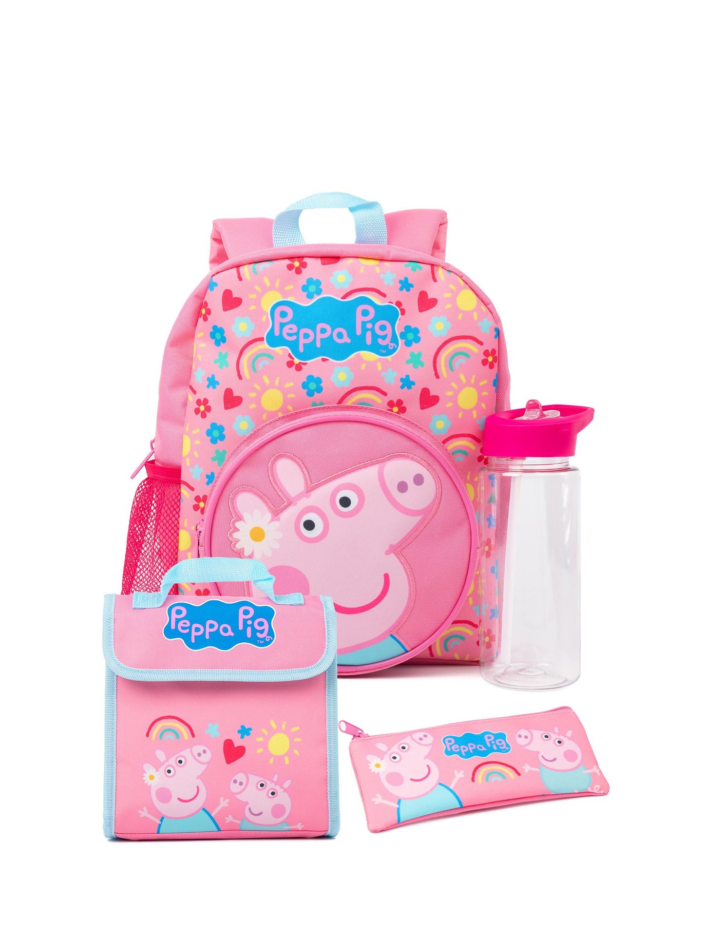 Vanilla Underground Pink Peppa Pig Girls 4 Piece Backpack Set image 1