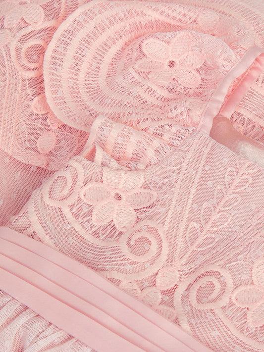 Dsiney Kidz - Monsoon Pink Baby Isabel Lace Tiered Party Dress image 2