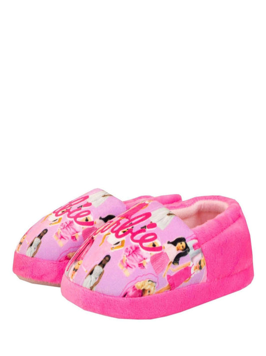 Character Pink Barbie Fleece Slippers image 2