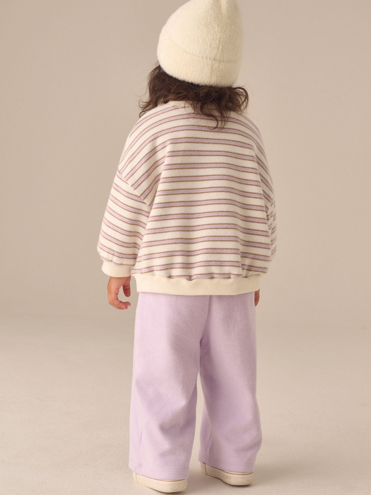 Cream Long Sleeve Top and Wide Leg Trousers Set (3mths-7yrs) - image 4