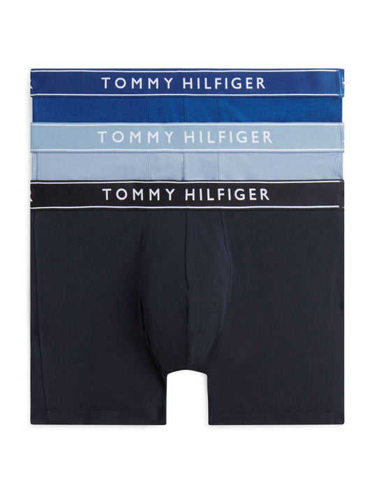 Disney Kidz - Tommy Hilfiger Blue Essential Logo Waistband Boxer Briefs 3 Pack image 1