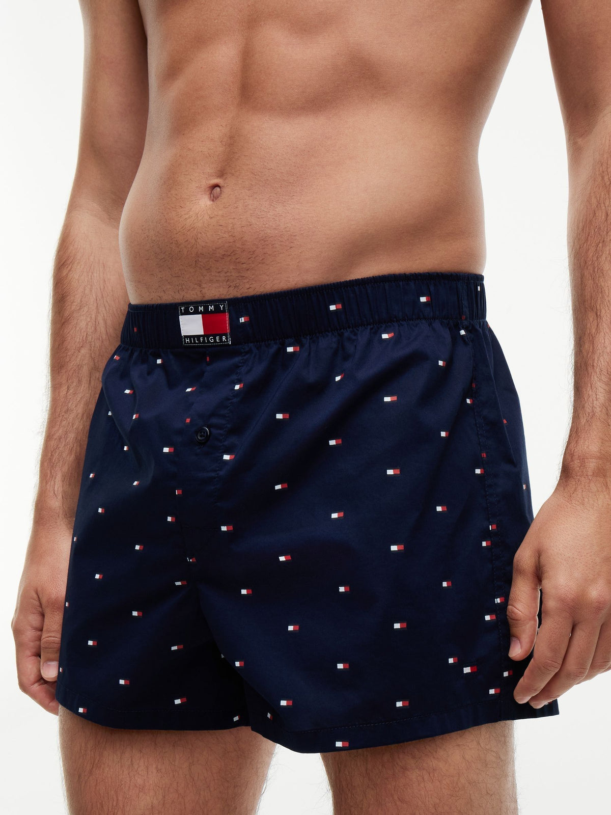 Dsiney Kidz - Tommy Hilfiger Blue Heritage Print Woven Boxer Shorts 3 Pack image 5