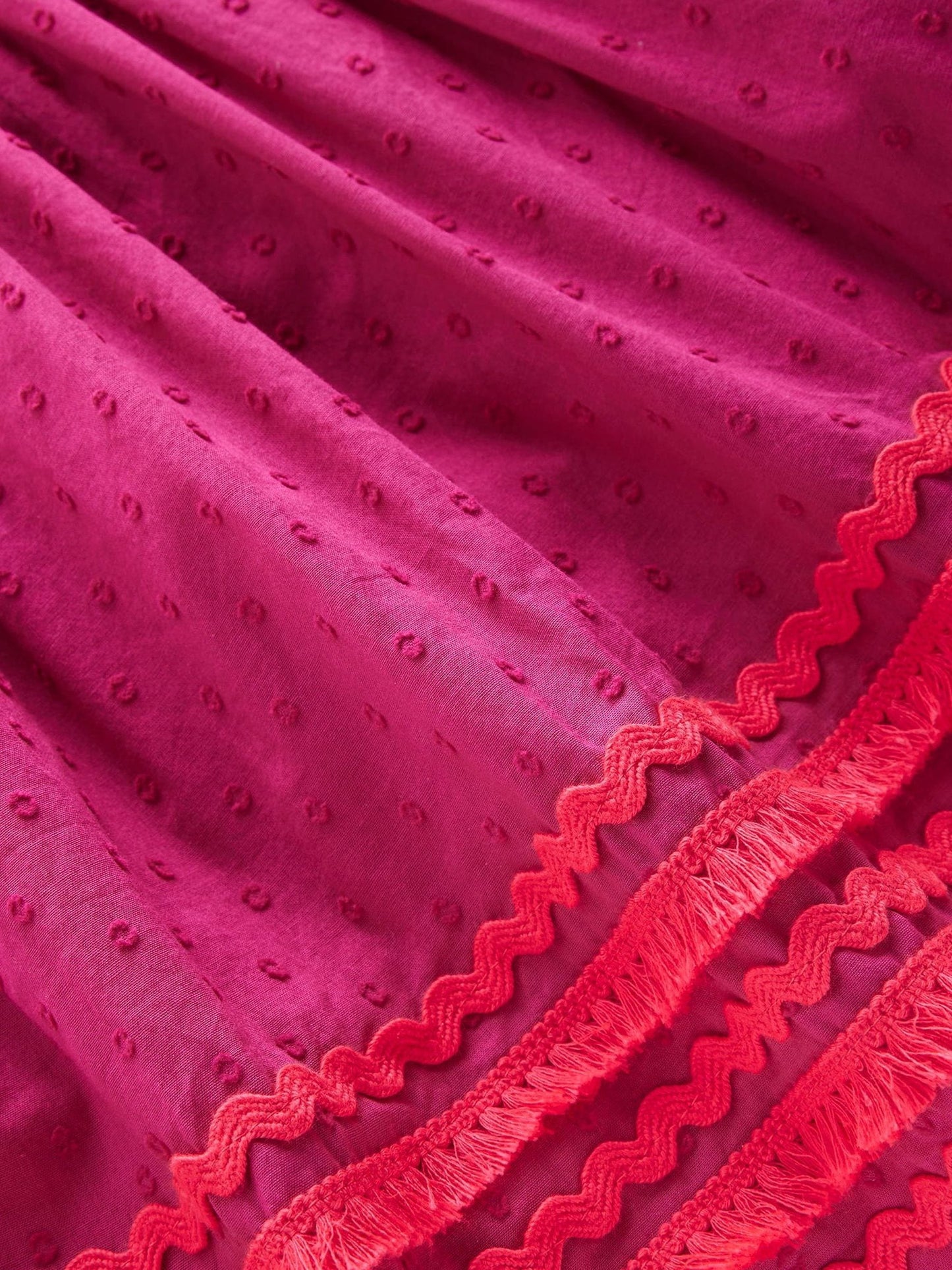 Boden Pink Flutter Sleeve Ric Rac Dress image 3