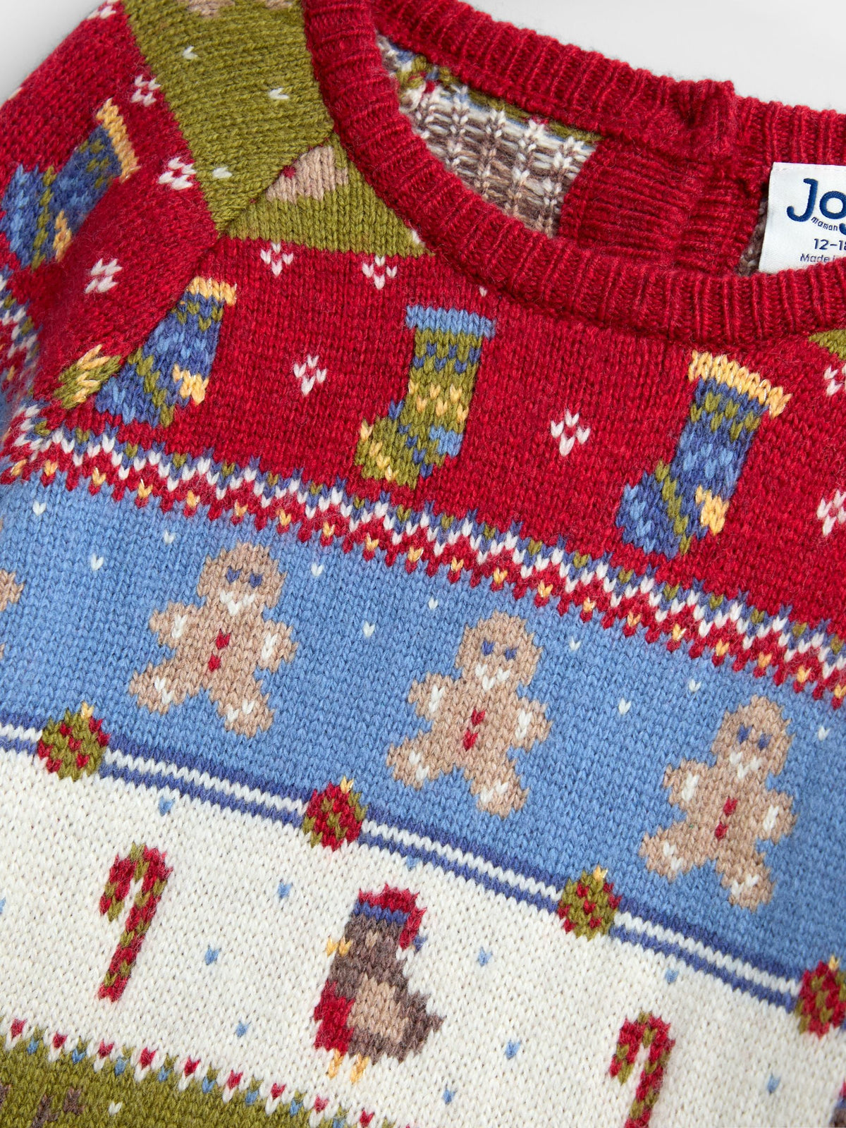 JoJo Maman Bébé Burgundy Christmas Character 2-Piece Fairisle Set - image 7