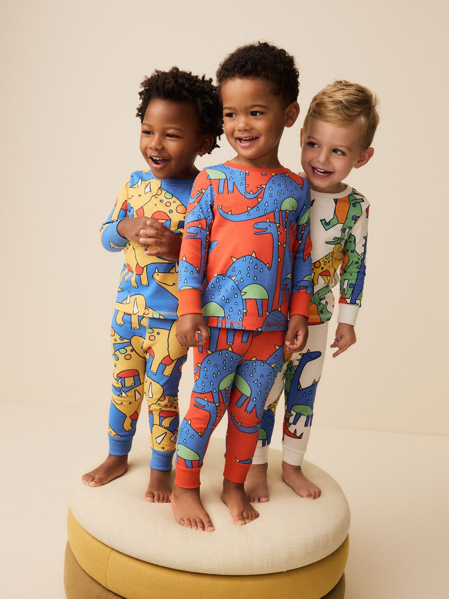 Multi Bright Dinosaur Snuggle Pyjamas 3 Pack (9mths-8yrs) image 9