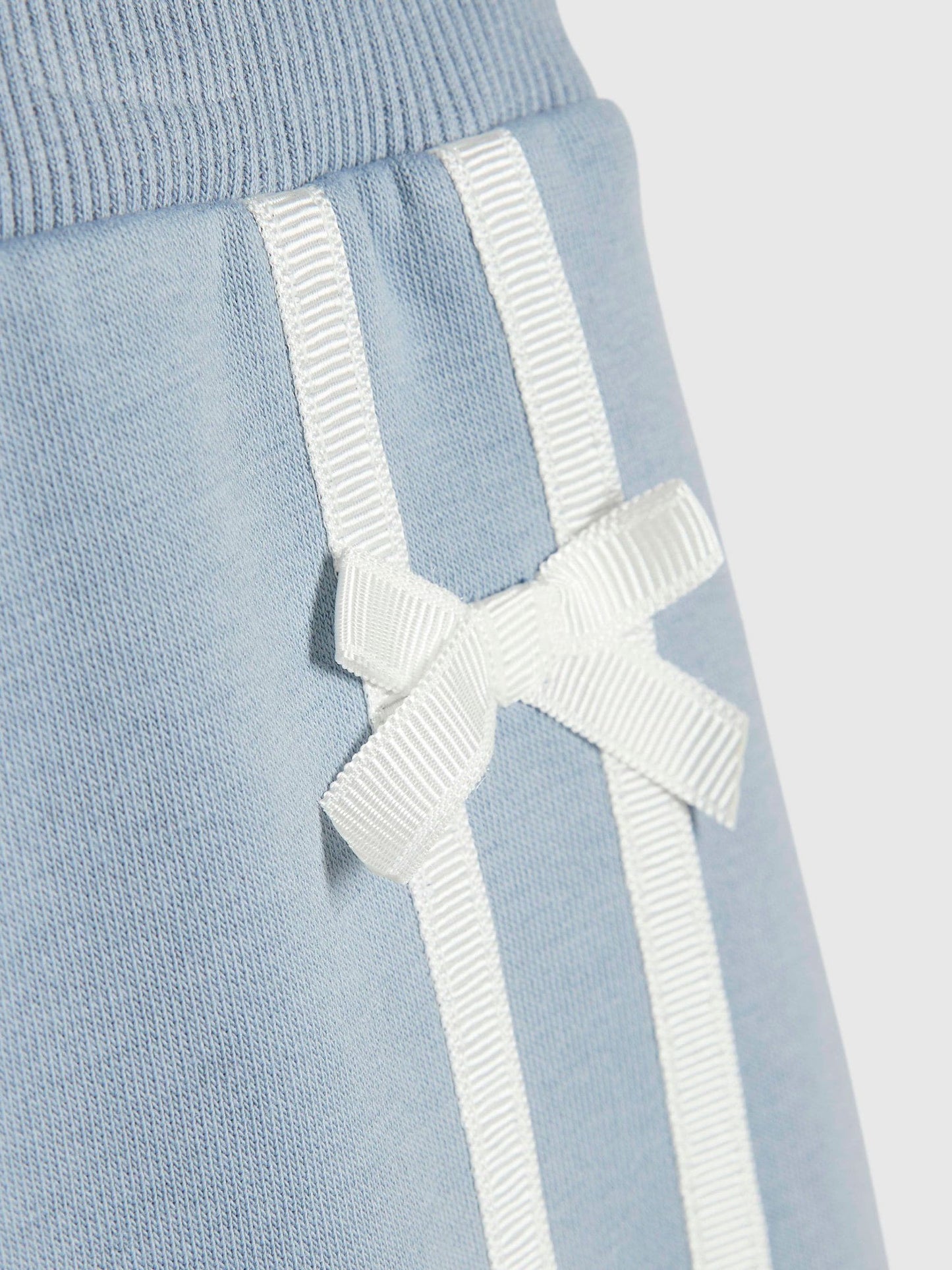 Dsiney Kidz - River Island Blue Bow Top & Wide Leg Joggers Set image 5