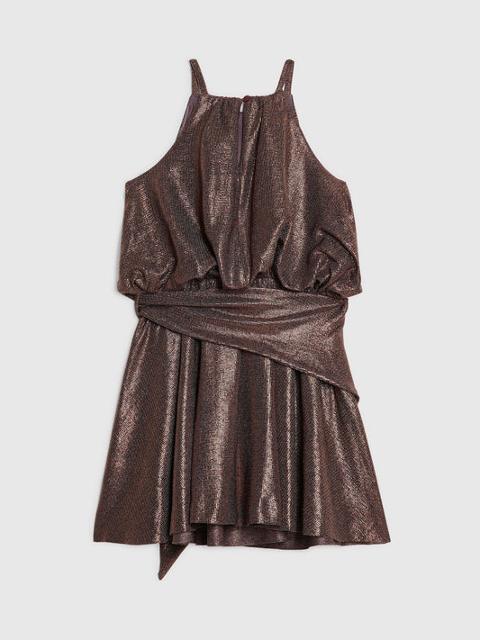 Dsiney Kidz - River Island Brown Halter Plisse Dress image 2