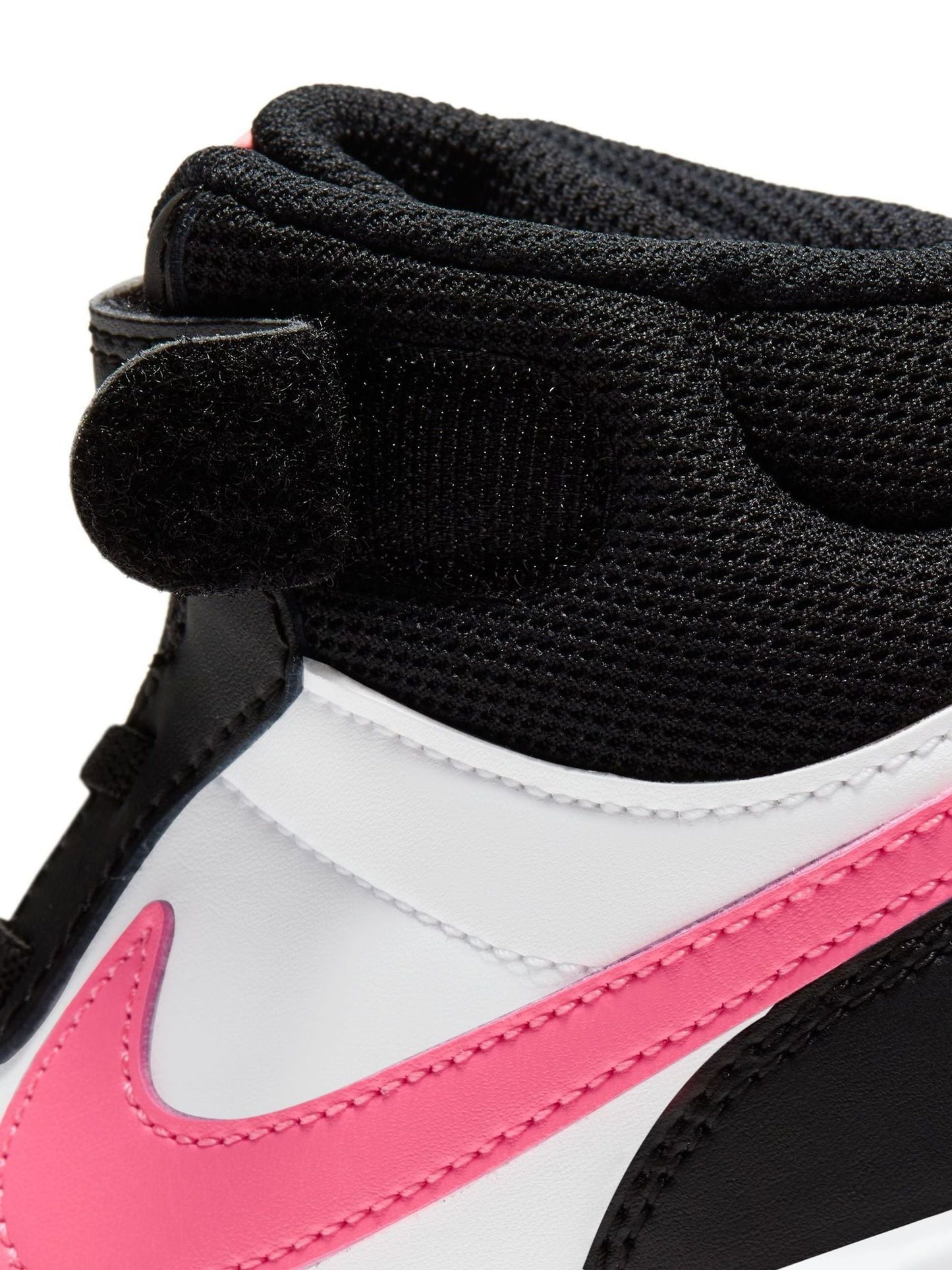 Nike Black/Pink Junior Court Borough Mid Trainers image 11