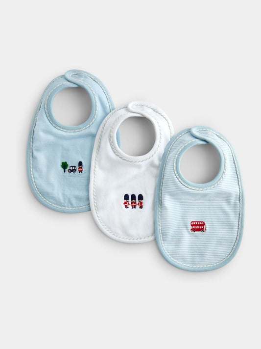 Dsiney Kidz - Jojo Maman Bébé Blue 3 Pack London Bibs image 1