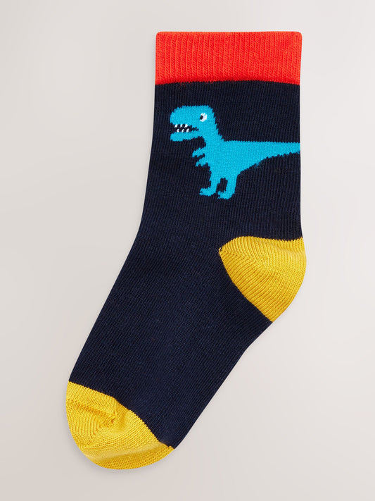 Bright Dino 10 Pack Cotton Rich Socks image 3