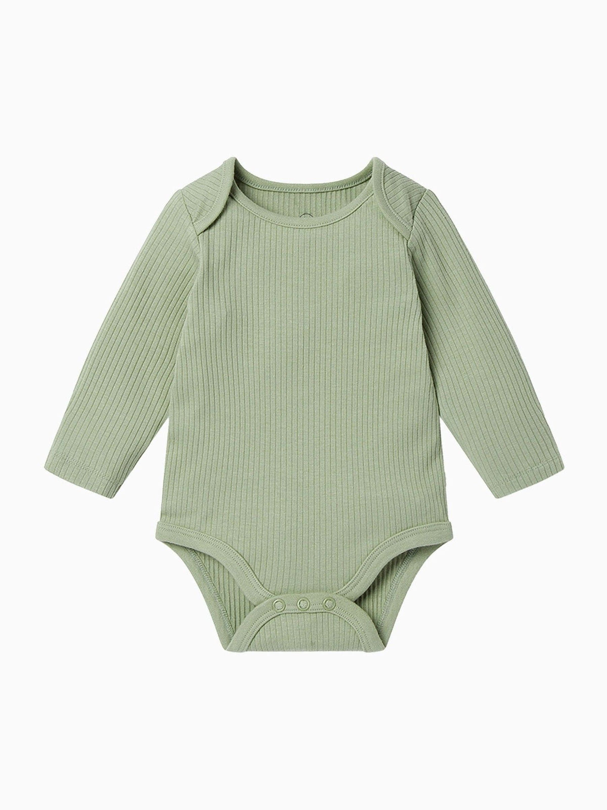 MORI Green Supersoft Ribbed Long Sleeve Bodysuit - image 3