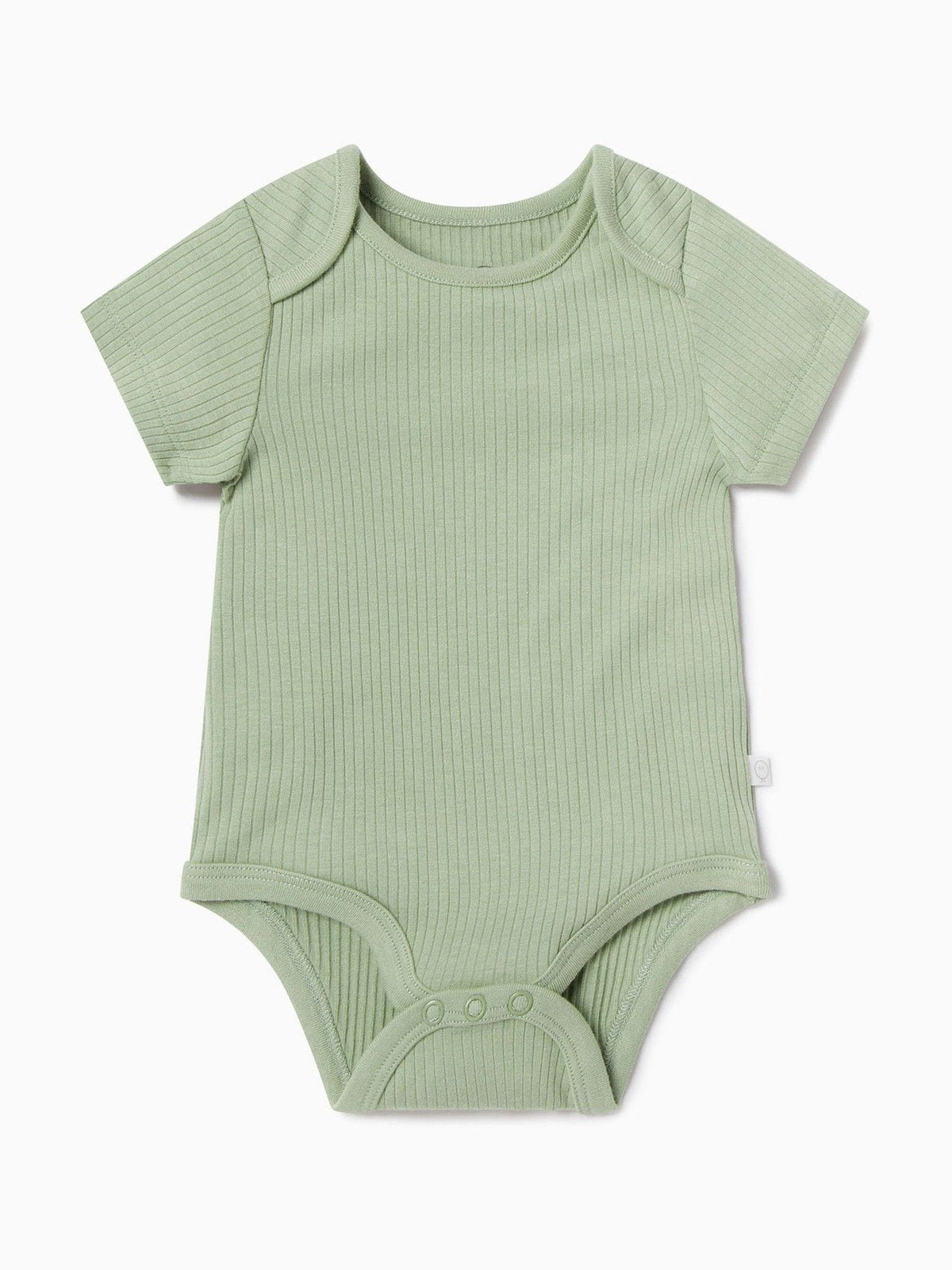MORI Green Supersoft Ribbed Short Sleeve Bodysuit - image 1