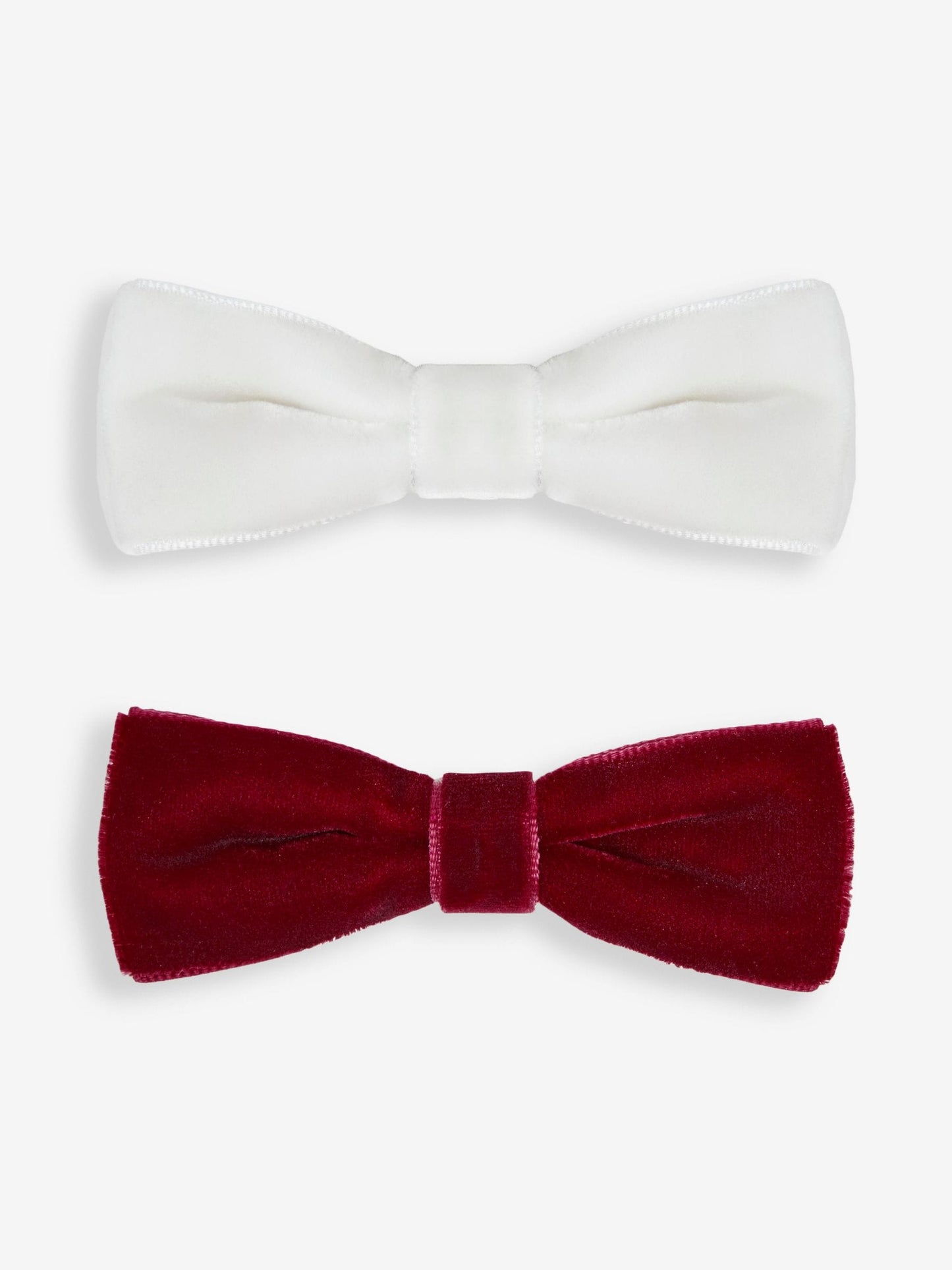 JoJo Maman Bébé Berry Velvet Bow Clips 2-Pack image 1