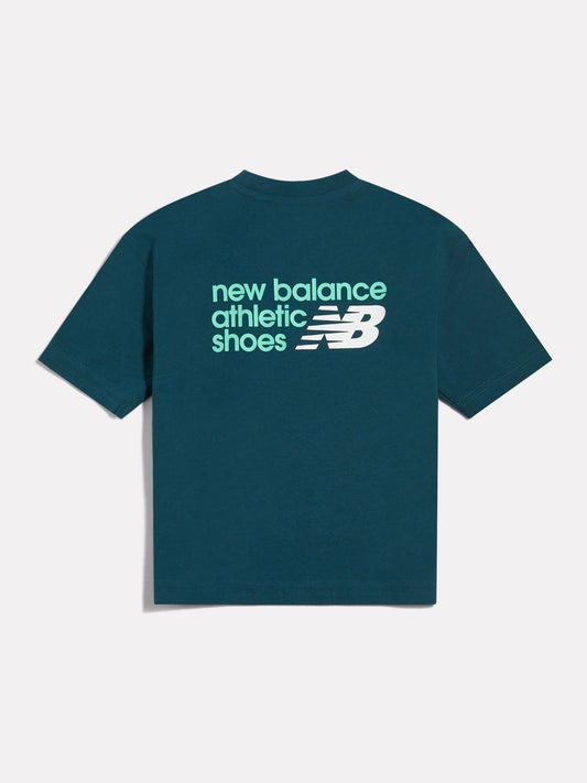 New Balance Green Athletic Shoes Graphic T-Shirt image 2