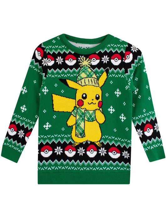 Character Green Pokemon Christmas Jumper - image 1