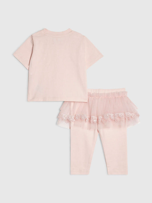 Dsiney Kidz - River Island Pink Tulle Top & Legging Set image 2