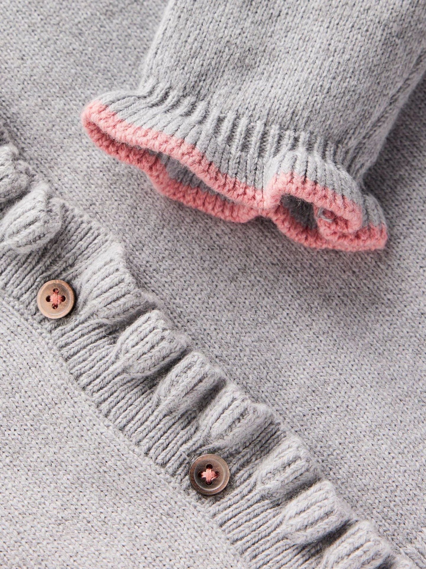 Dsiney Kidz - Boden Grey Everyday Frilled Cardigan image 5