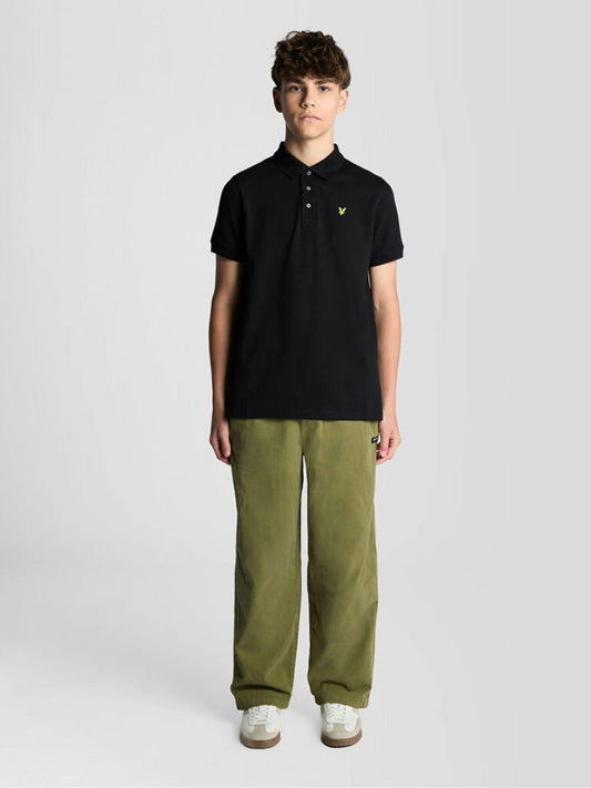 Dsiney Kidz - Lyle & Scott Black Plain Polo T-Shirt image 2