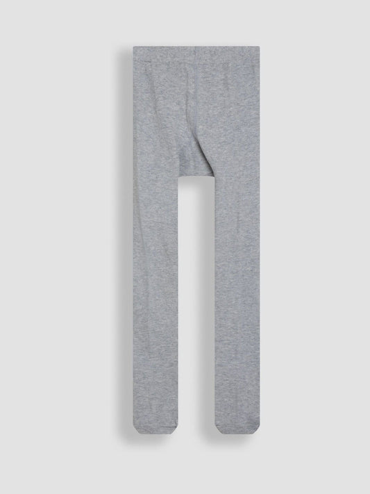 Dsiney Kidz - JoJo Maman Bébé Marl Grey Cotton Rich Plain Tights image 2