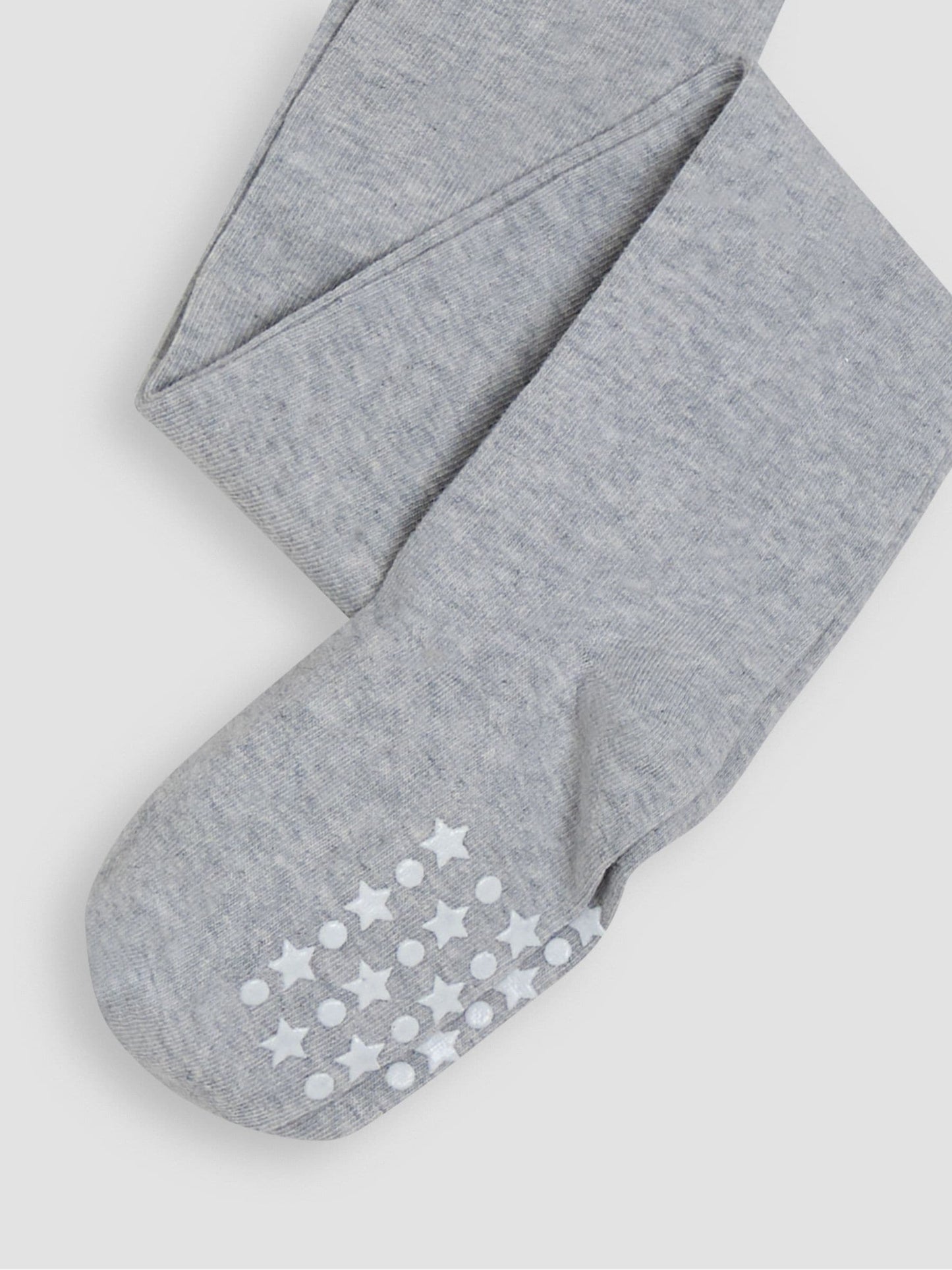 Dsiney Kidz - JoJo Maman Bébé Marl Grey Cotton Rich Plain Tights image 3
