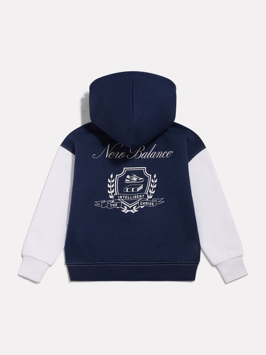 Dsiney Kidz - New Balance White Academy Crest Hoodie image 2