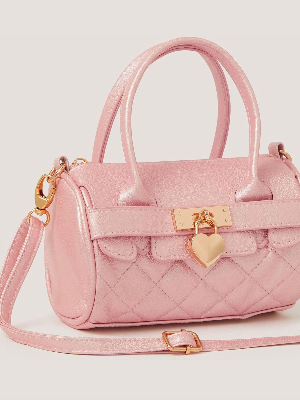Monsoon Pink Belle Quilted Bowler Bag - image 2