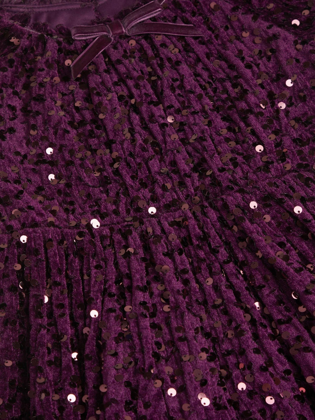 Monsoon Purple Fenella Sequin Velvet Party Dress - image 3