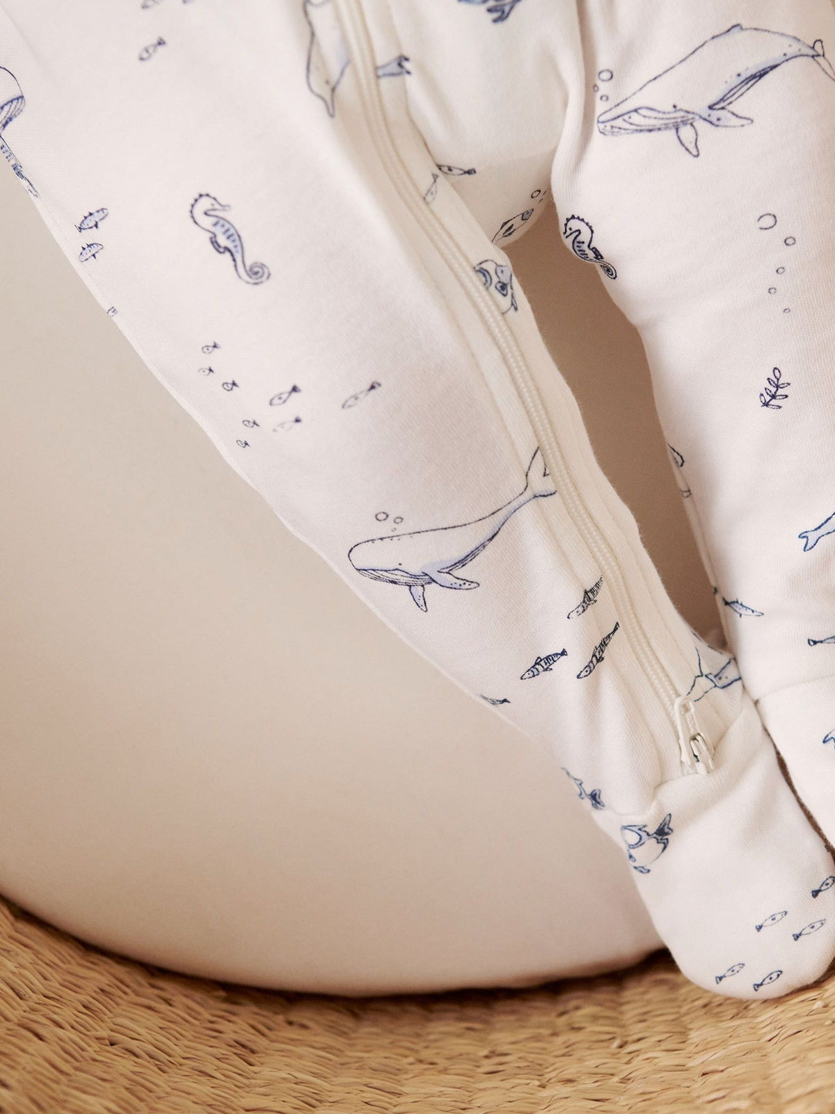 Purebaby Light Blue Zip Baby Sleepsuits 2 Pack image 4