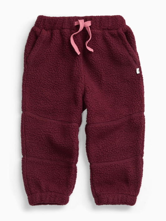 Dsiney Kidz - KIDLY by MORI Red Soft Sherpa Fleece Joggers image 2