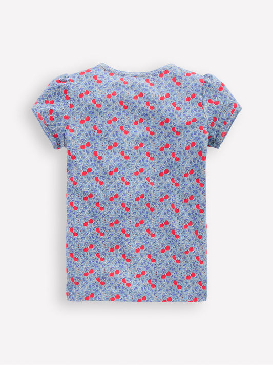 Boden Blue Short Sleeve Pointelle Top image 2