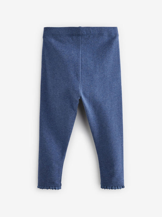 Dsiney Kidz - Blue Denim Lace Trim Leggings (3mths-7yrs) image 2
