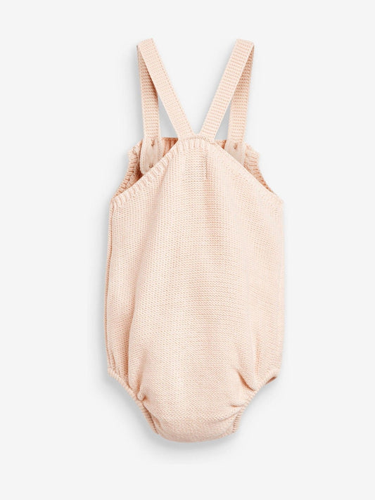 The Little Tailor Pink Stylish Knitted 100% Cotton Romper image 2
