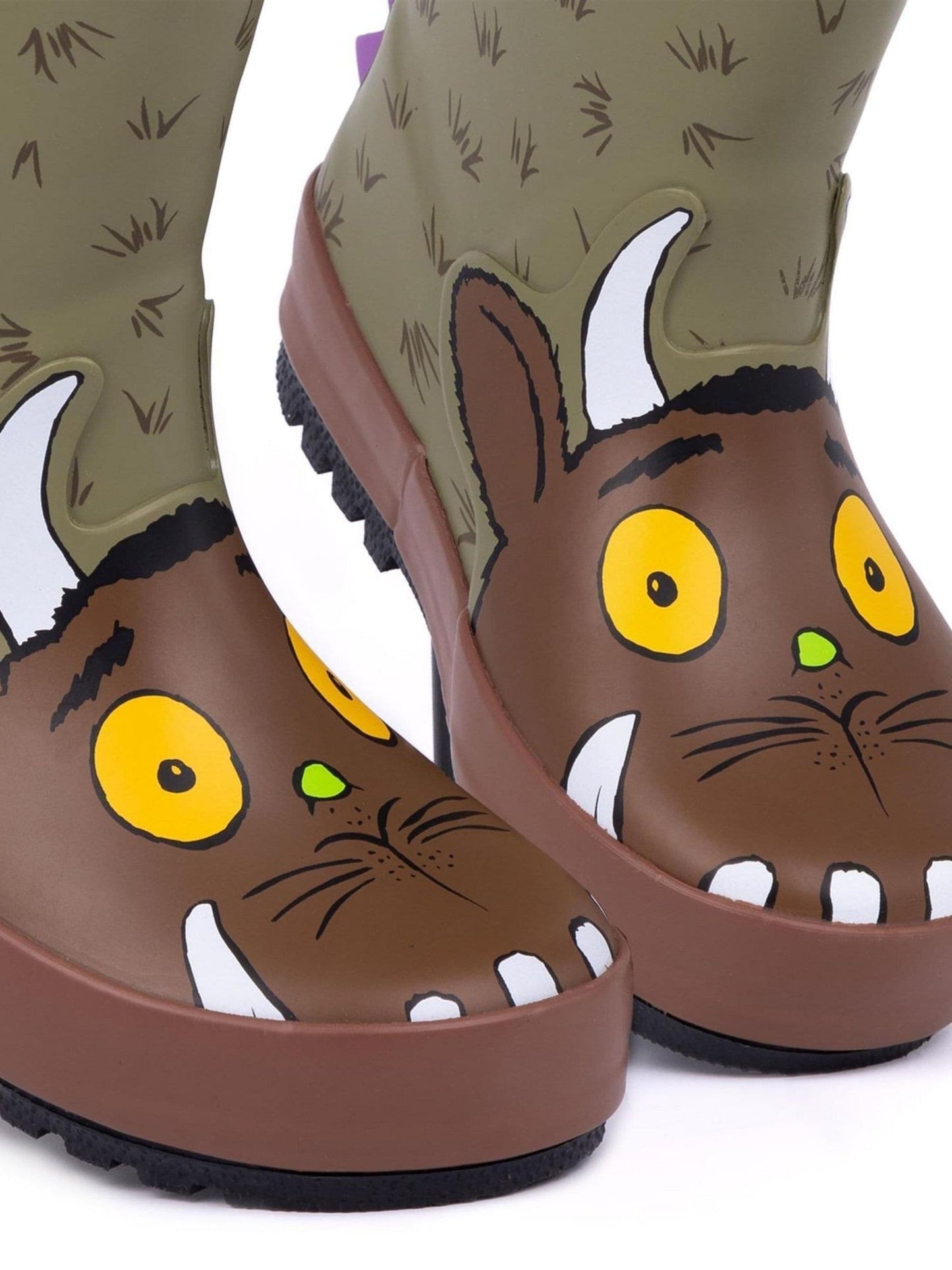 Vanilla Underground Brown Gruffalo Unisex Kids Wellington Boots with Handles image 5