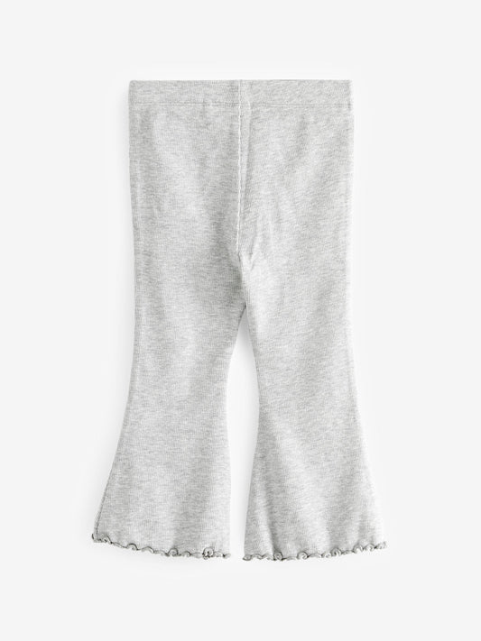 Grey Rib Flare Leggings (3mths-7yrs) image 2