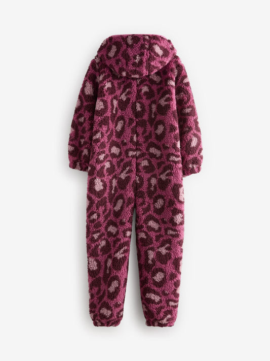 Purple Animal Fleece All-In-One (1.5-16yrs)