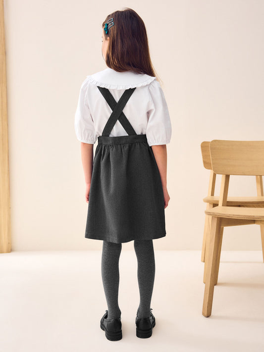 Dsiney Kidz - Grey Bow Pocket Detail School Pinafore Dress (3-14yrs) image 2