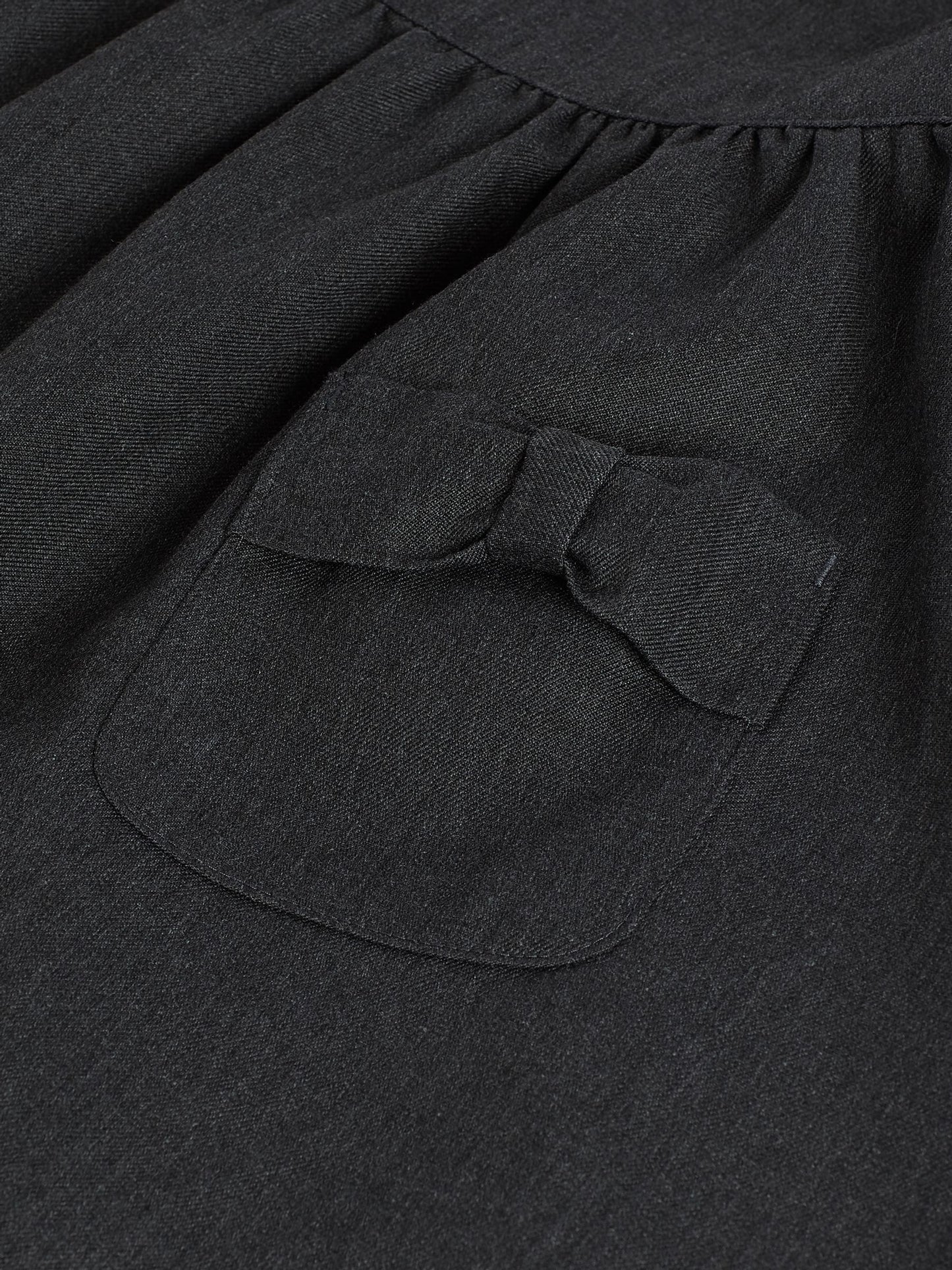 Grey Bow Pocket Detail School Pinafore Dress (3-14yrs) image 9