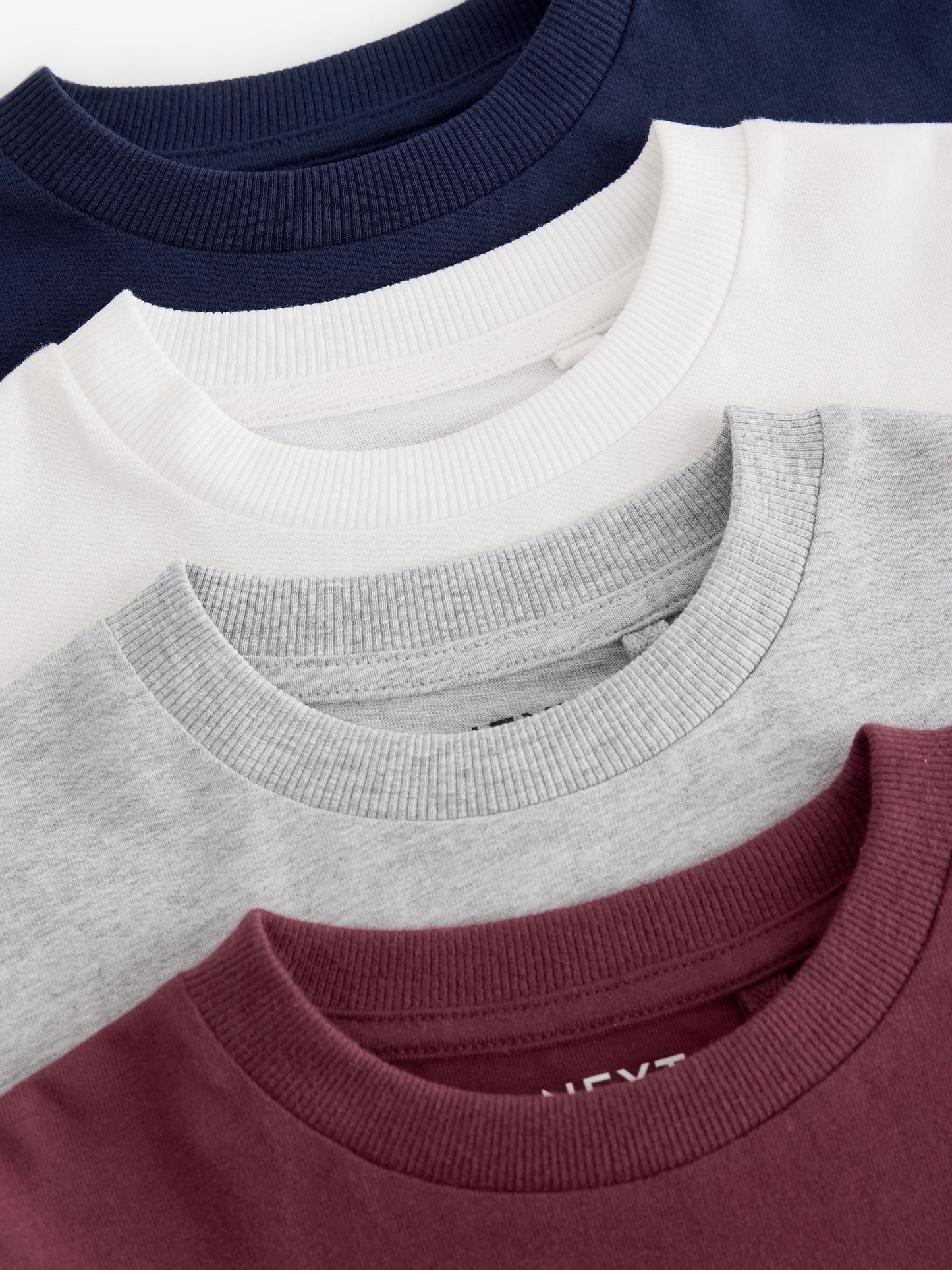 Dsiney Kidz - Berry Red/Grey/White/Blue Stag Logo Long Sleeve Cosy T-Shirts 4 Pack (3-16yrs) image 7