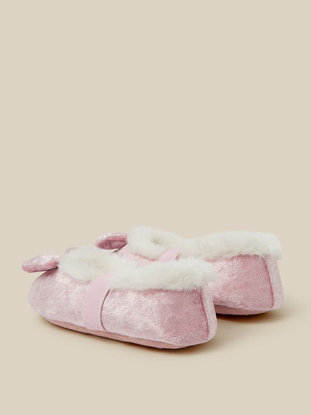 Monsoon Pink Faux Fur Lined Ballet Slippers - image 3