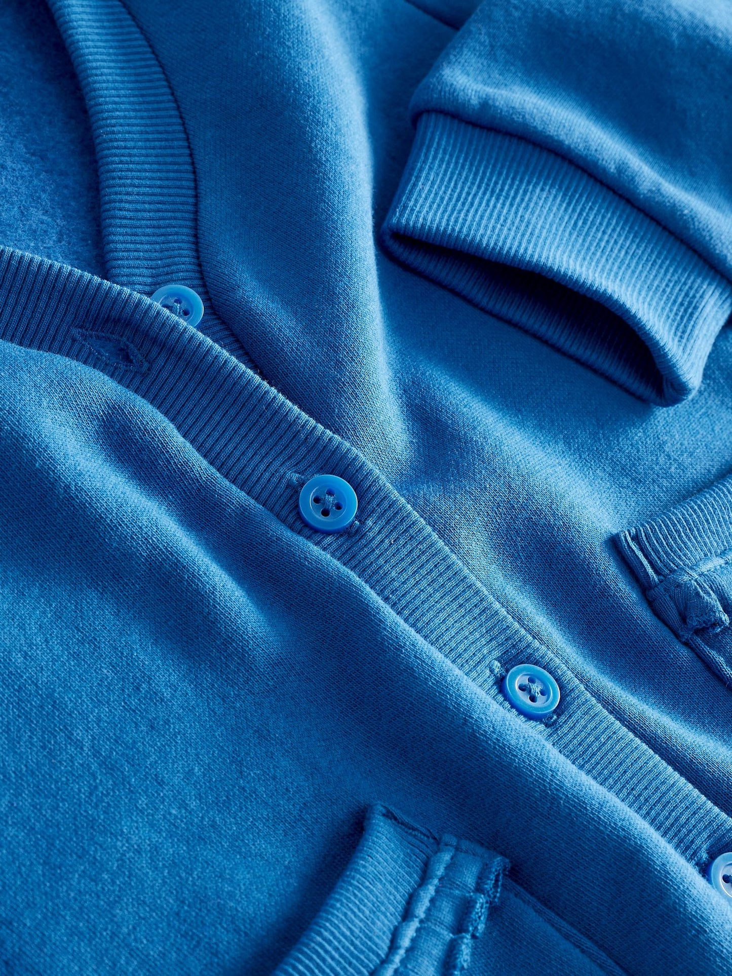 Dsiney Kidz - Blue Cotton Rich Frill Pocket Jersey School Cardigan (3-16yrs) image 8