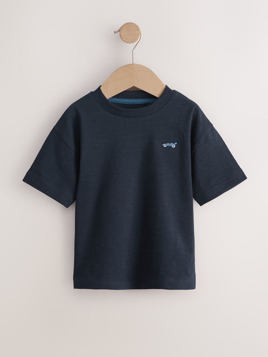 Blue Relaxed Fit Short Sleeve T-Shirts 5 Pack (3mths-7yrs) image 2