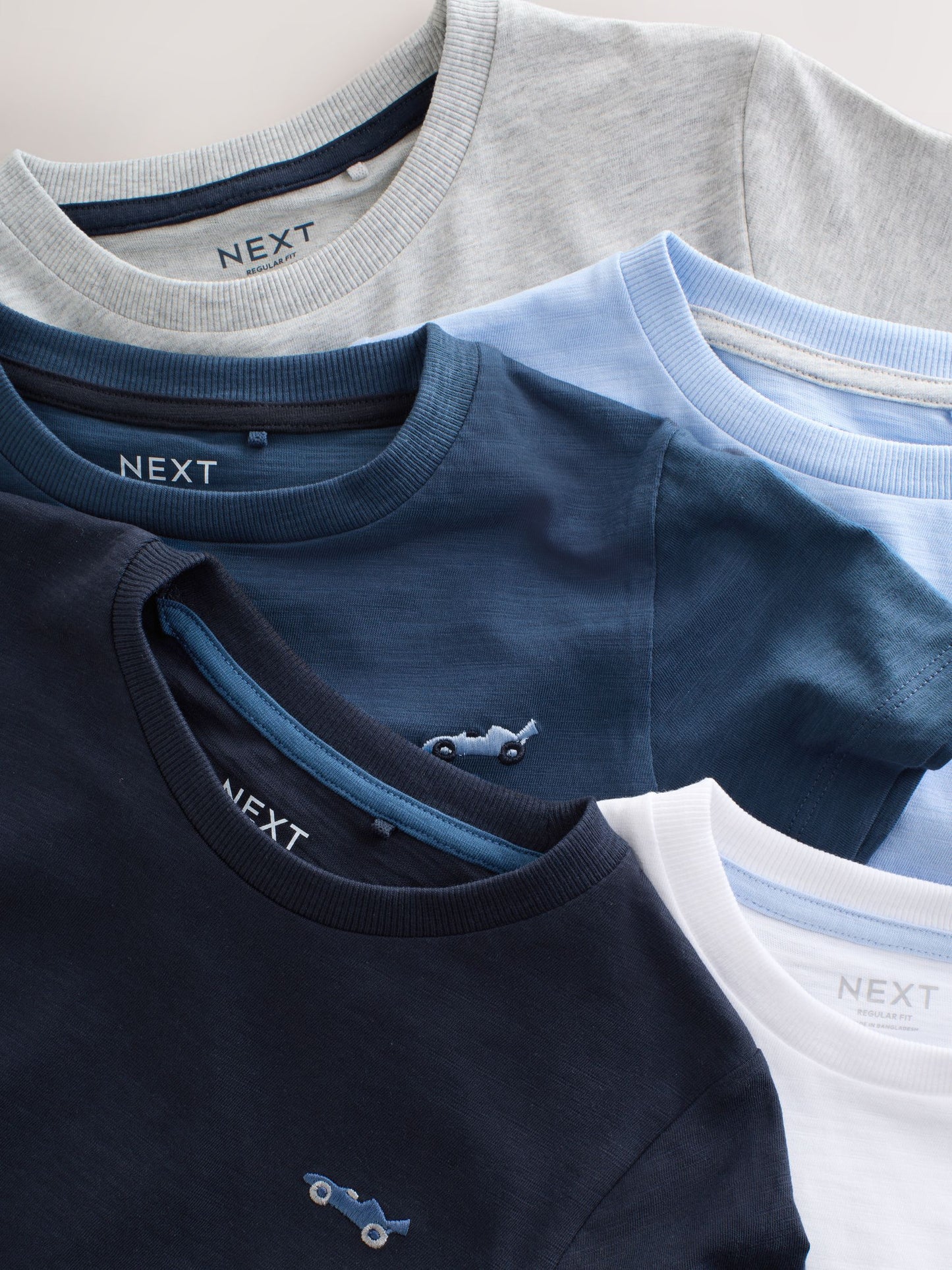 Blue Regular Fit Short Sleeve T-Shirts 5 Pack (3mths-7yrs) image 10
