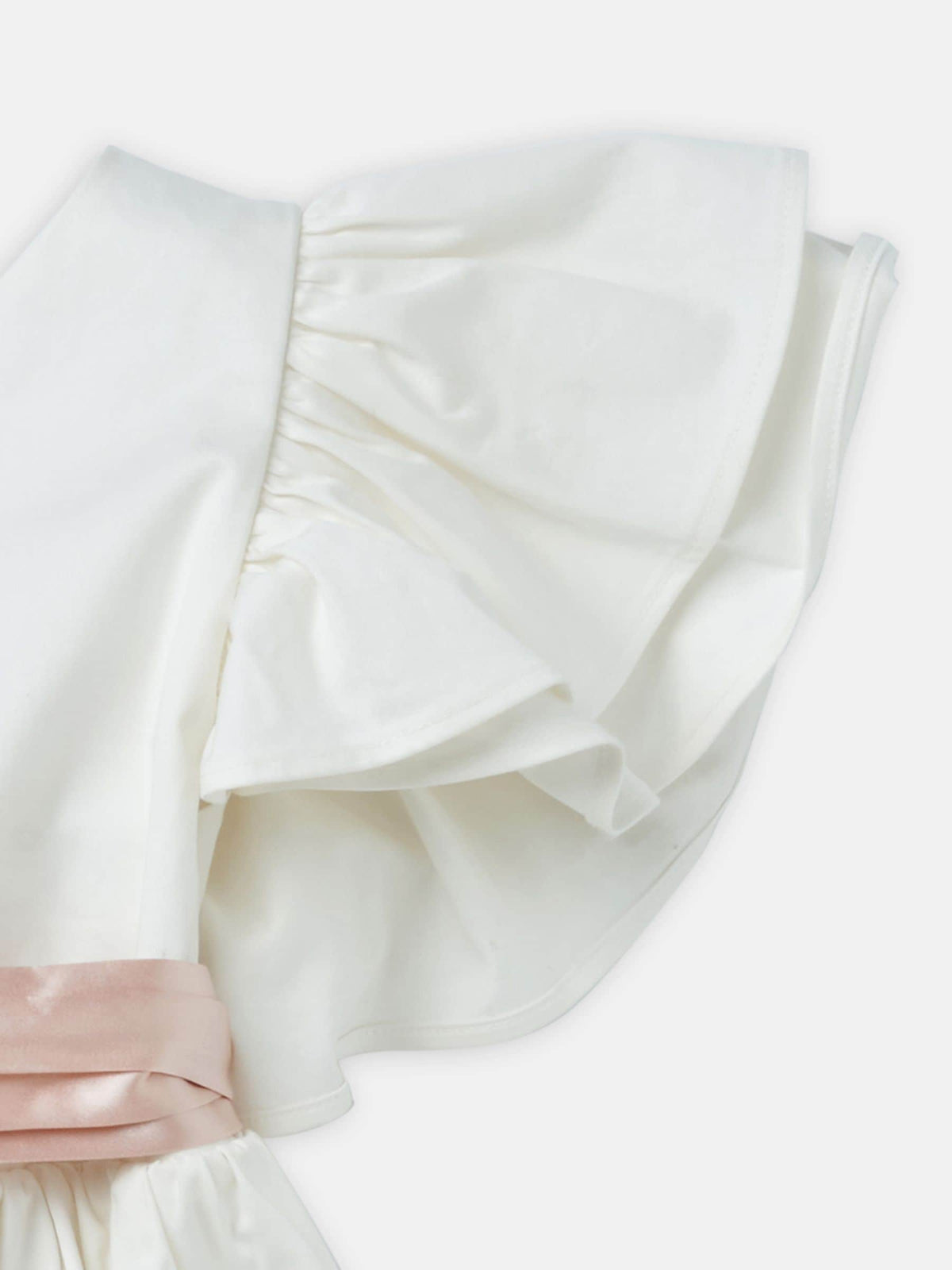 Dsiney Kidz - Angel & Rocket White/Pink Taffeta Ruffle Bow Sylvie Dress image 7