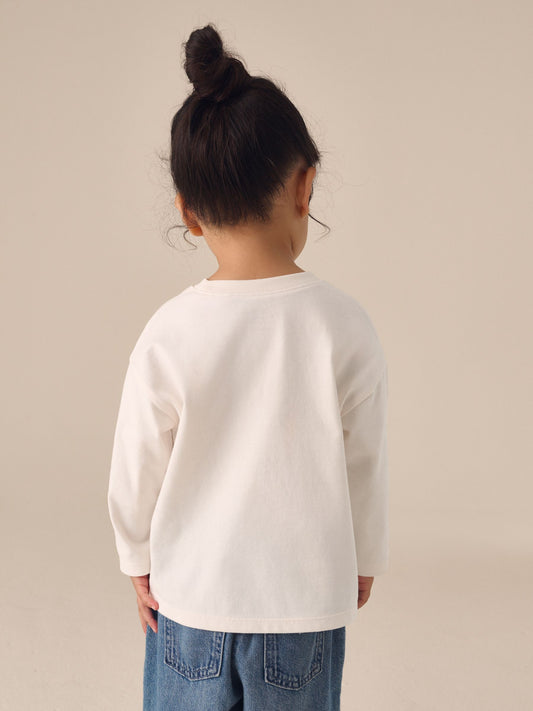 Dsiney Kidz - Ecru White Mama Long Sleeve Slogan Top (3mths-7yrs) image 2