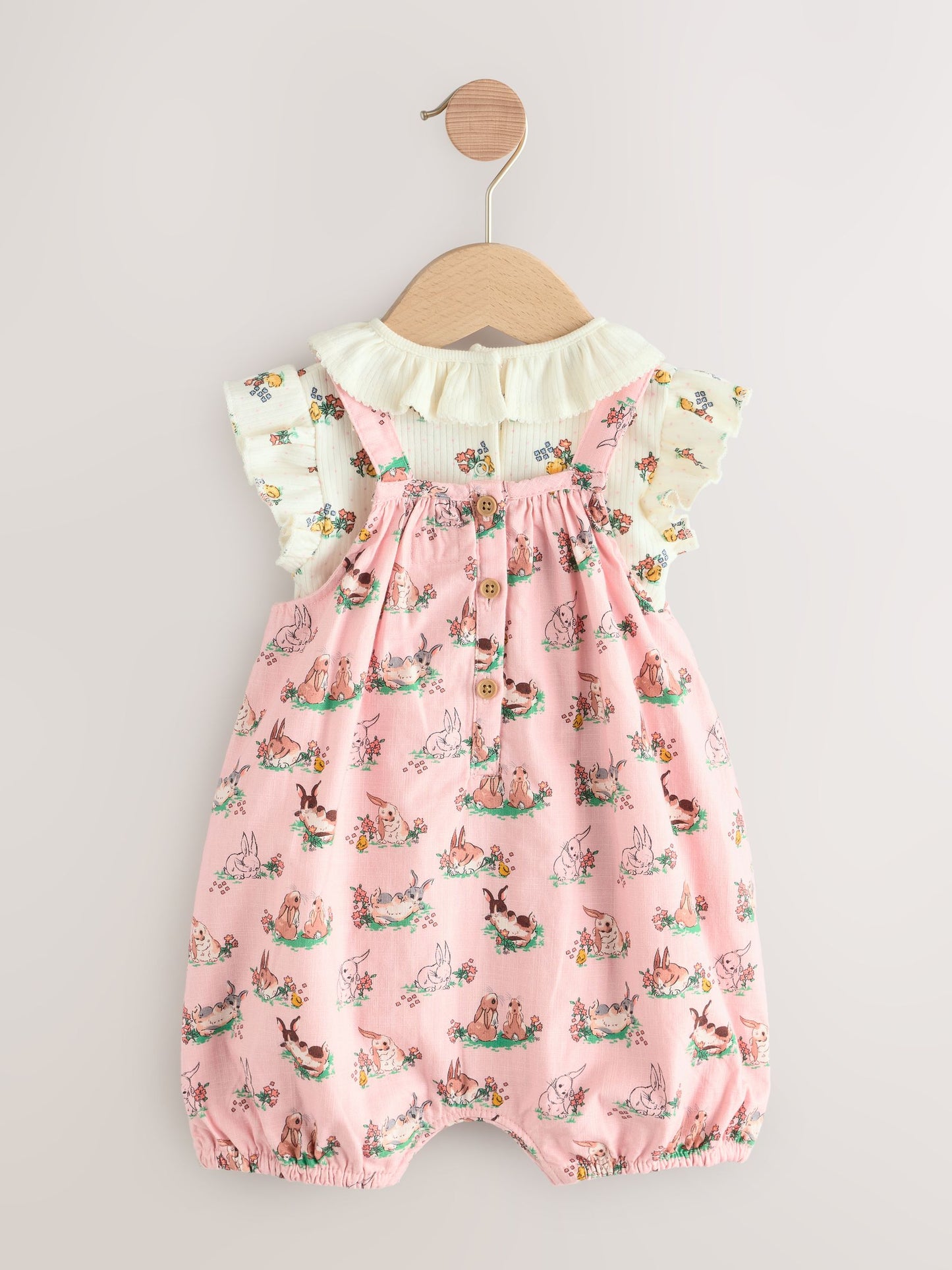 Cath Kidston Pink Floral Printed Baby Jersey Romper image 8