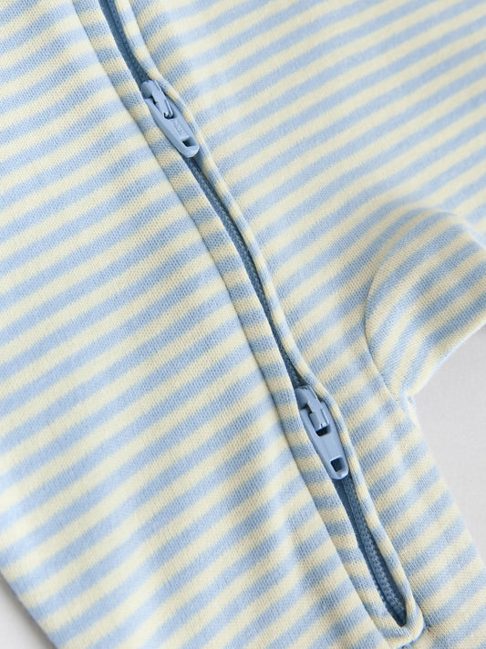 Blue 3 Pack Baby Sleepsuits (0-3yrs) image 3