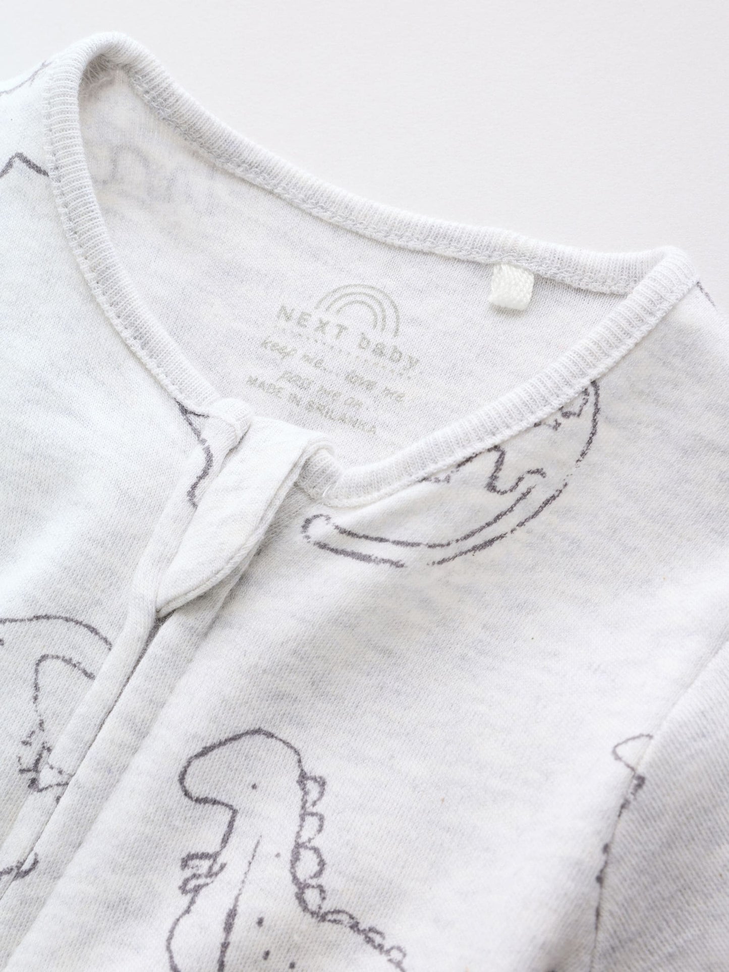 Grey Two Way Zip Baby Sleepsuits 3 Pack (0-2yrs) image 9