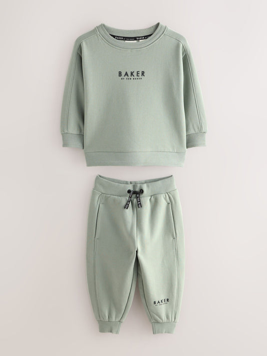 Dsiney Kidz - Baker by Ted Baker Green Sweatshirt and Joggers Set image 2