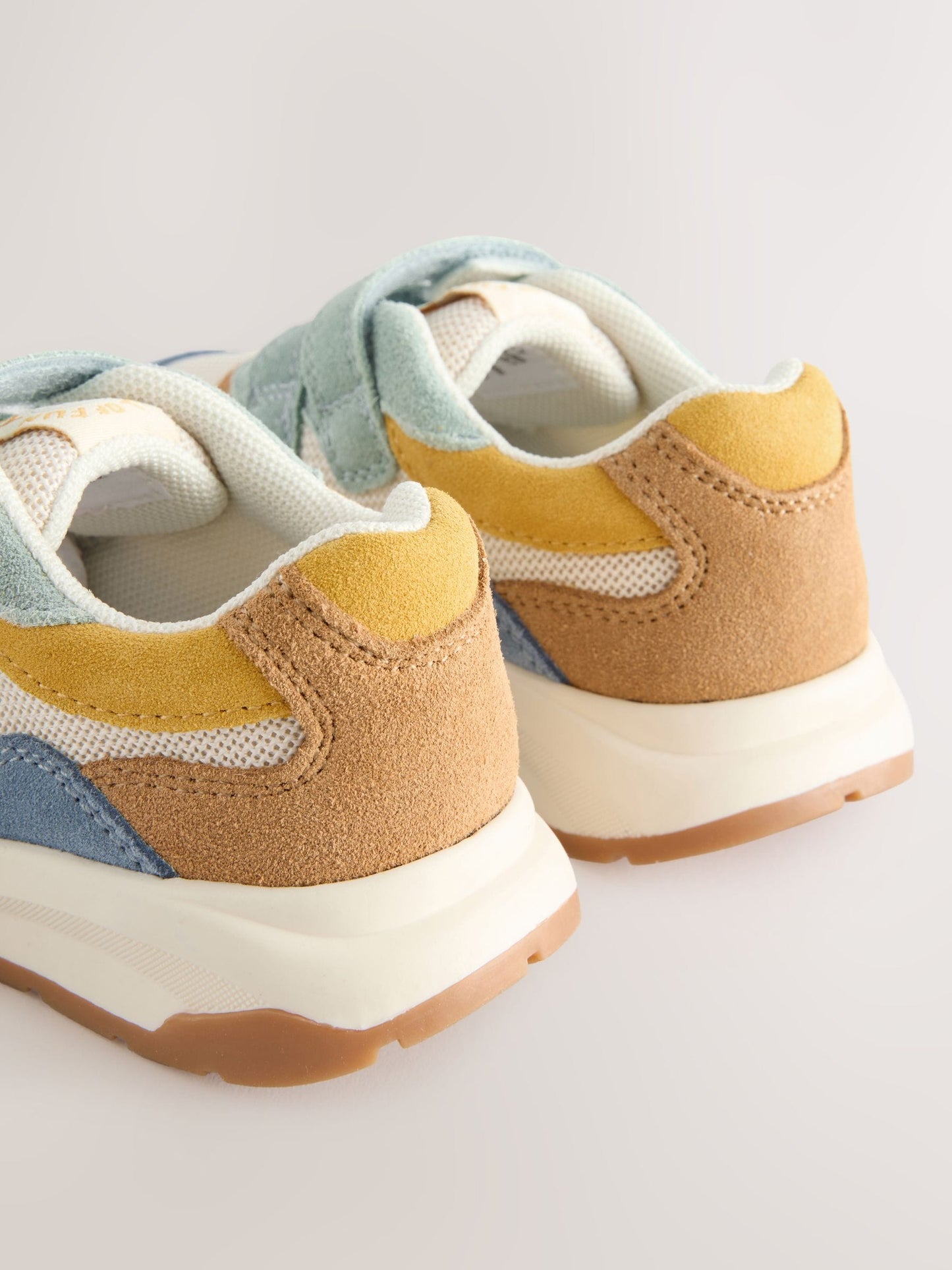 Blue Multi Suede Touch Fastening Trainers image 5